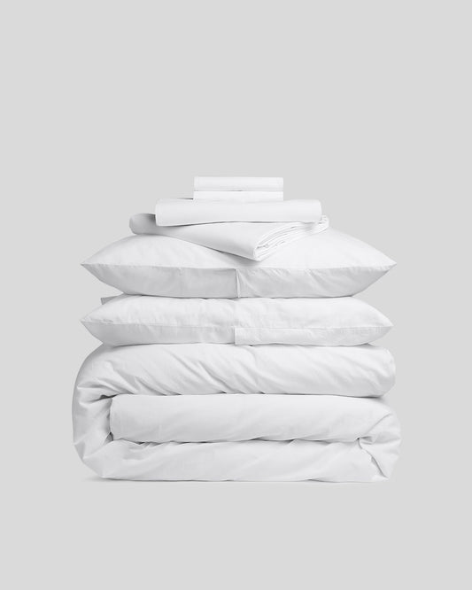 Percale Bundle - White K/CK