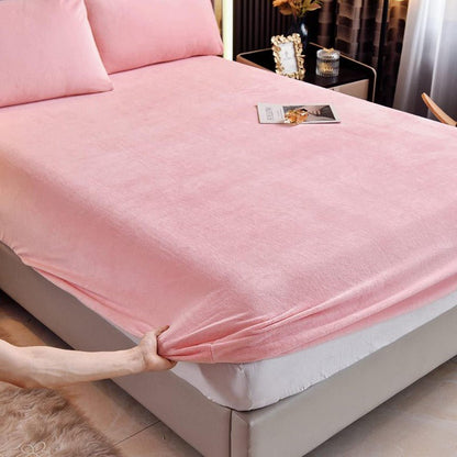 Pink Velvet - Luxury Fitted Sheet - Windsorlino.com