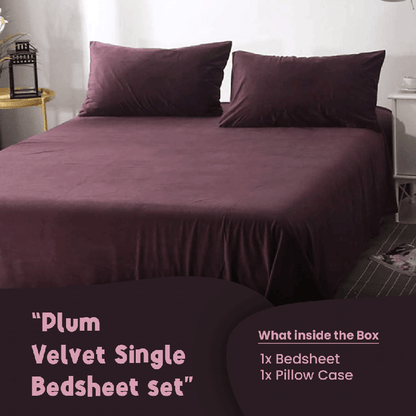 Plum Velvet - Luxury Bed Sheet Set - Windsorlino.com