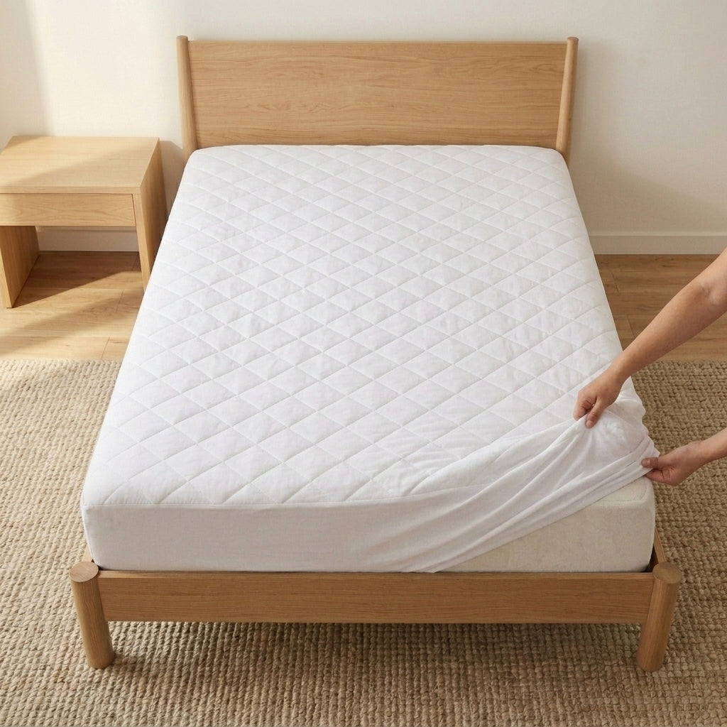 Waterproof quilted mattress protector