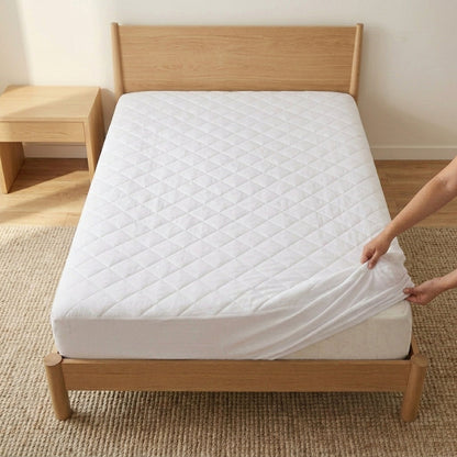 Waterproof quilted mattress protector