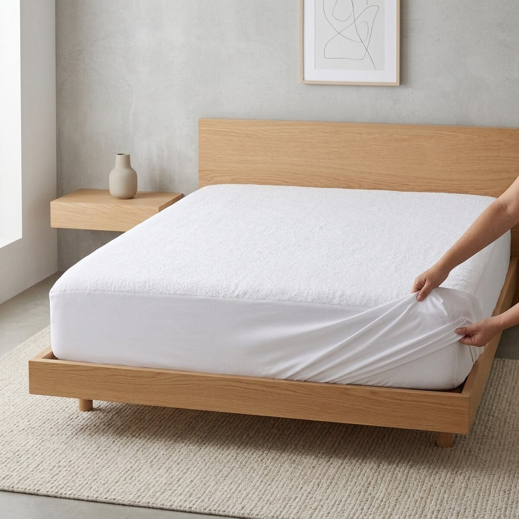 Terry waterproof mattress protector