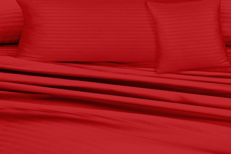 Red Stripe - 7pcs Winter Razai/Quilt Set (Luxury) - Windsorlino.com
