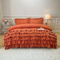 Ruffle Duvet Set - 3 pcs - Orange