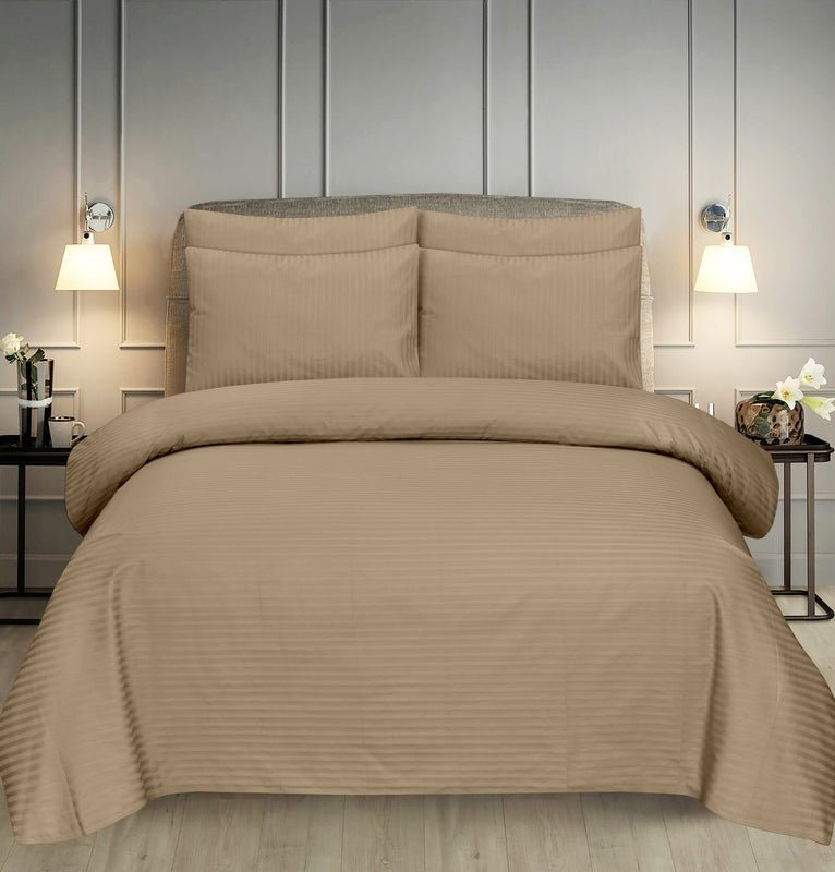 Sunset Gold Stripe - 7pcs Winter Razai/Quilt Set (Luxury) - Windsorlino.com