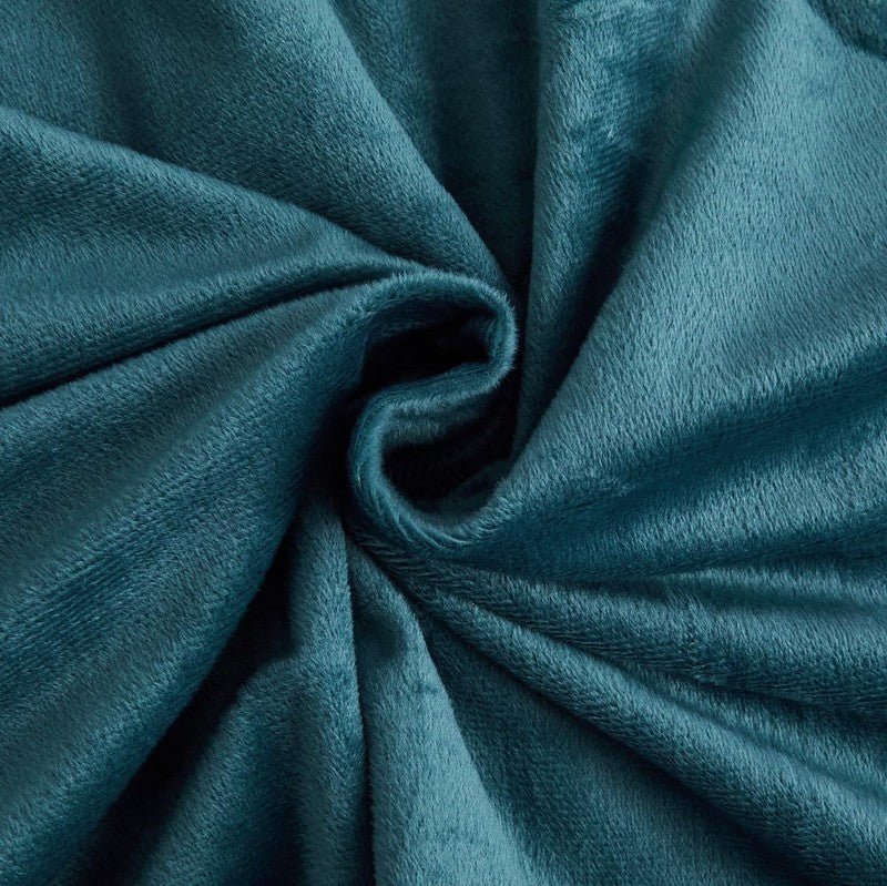 Teal & Grey Velvet - Reversible Bed Set 8 Pcs (Luxury) - Windsorlino.com