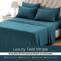 Teal Stripe - 7pcs Winter Razai/Quilt Set (Luxury) - Windsorlino.com
