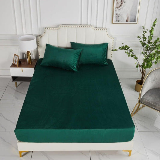 Teal Velvet - Luxury Fitted Sheet - Windsorlino.com
