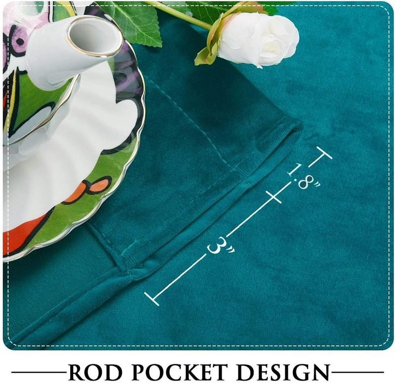 Teal - Velvet Window Curtains (Ultra Soft) - Windsorlino.com